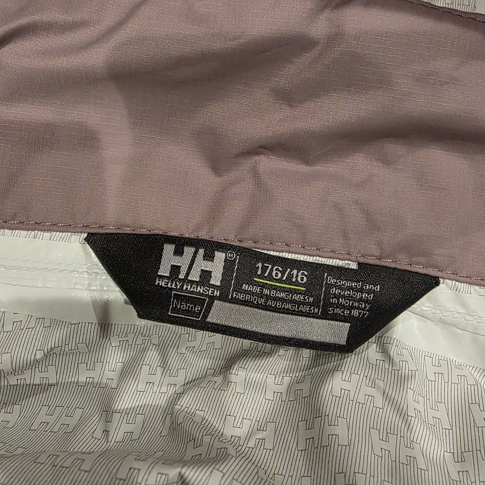 Helly Hansen JR Joke Light Purple Hooded Jacket Waterproof Shell - Picture 7 of 12